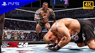 WWE 2K24 - Randy Orton vs. Brock Lesnar | Extreme Rules Blood Match | PS5™ [4K60]