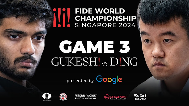 Game 3 Stream | FIDE World Championship Match 2024 | Ding Liren vs Gukesh D