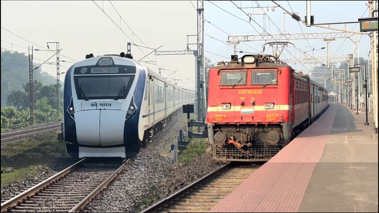 New AMRIT BHARAT Express on 90° Blind Curve🔥 Vande Bharat+ Rajdhani+ Poorva+ Shatabdi+ Duronto- IR