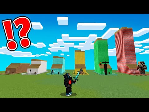 ماين كرافت اكتشفنا اطول بيت في قرية ماين كرافت