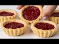 Raspberry Jam Tarts Recipe (refined sugar-free, no white flour)