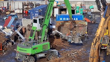 SENNEBOGEN Material Handlers in ACTION at Hringras #Recycling Facility, #Reykjavik
