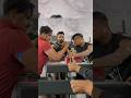 Arm wrestling with 100kg player 