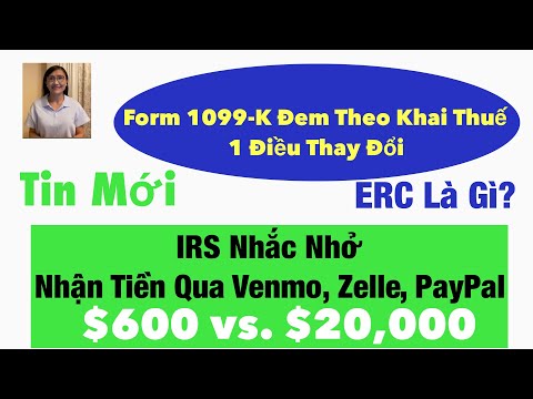 Video #758|Venmo, Zelle, Payment Card $600 Điều Luật Mới IRS... - youtube