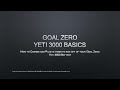Yeti Tutorial for Goal Zero Yeti 3000