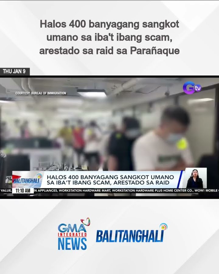 Halos 400 banyagang sangkot umano sa iba't ibang scam, arestado sa raid | Balitanghali