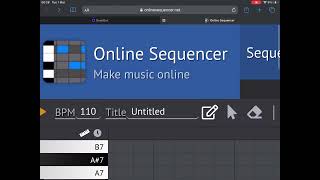 I can't place notes on online sequencer