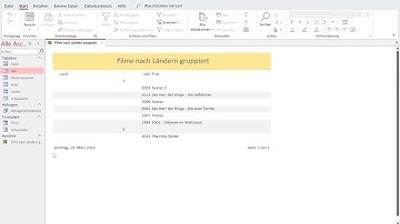 Informatik - Datenbanken - Berichte erstellen mit Microsoft Access