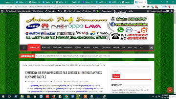 Symphony i95 Spd 8.1 Frp Bypass Reset Solution Without Any Box