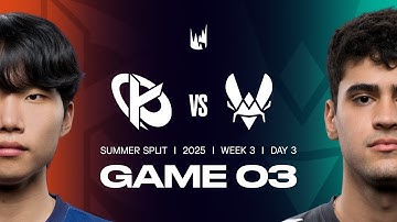 KC v VIT | 2025 LEC Summer | Week 3 Day 3 | Karmine Corp vs. Team Vitality Game 3