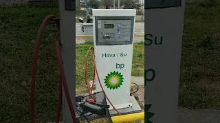 Benzinlikte Lastik Şişirme..