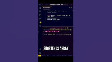 😃😃 Use this very common method to shorten JavaScript Array #shorts #javascript #programming #coding