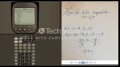 Lab 1-6B  Solving Inequalities TI 89