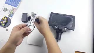 Mustool G1200 Digital Microscope 12Mp 7 Large Lcd Screen Large Base 1-1200X Continuous Zoom