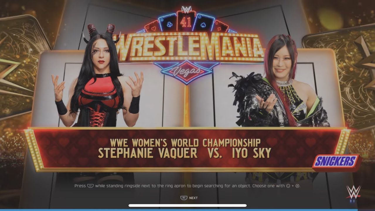 WWE 2K25 Stephanie Vaquer vs Iyo Sky WWE Women's World Championship match