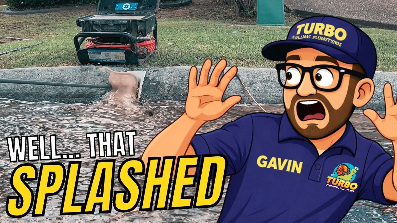 Blocked Drain 558 - Root and Dirt Build Up Ends in a Splash!