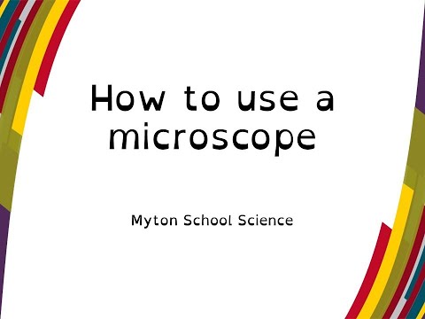 How to use a microscope! Myton School Science