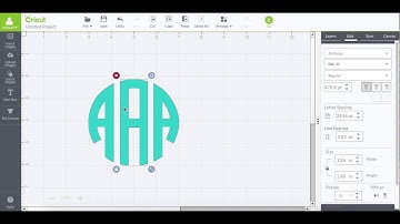 True Type Circle Monogram Font for Cricut Design Space