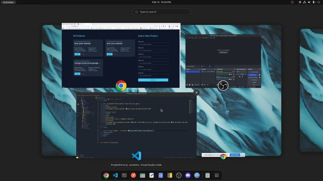 proxima project (add project form, context api and use reducer hook)