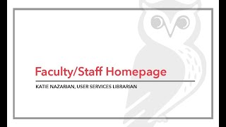 Faculty Staff Homepage at Mitchell College