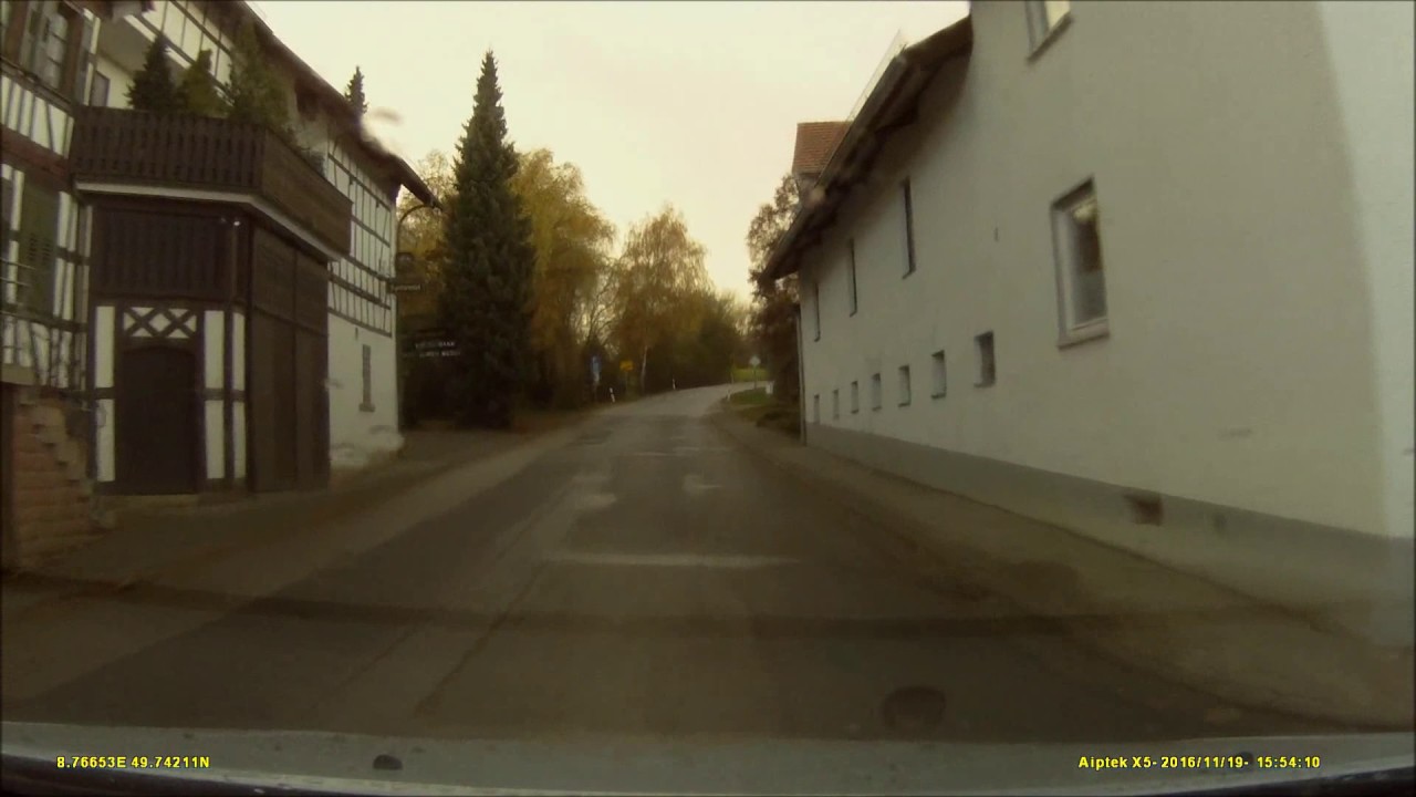 Ortsdurchfahrt im Odenwald/DA: Lützelbach (Ost rein, West raus)