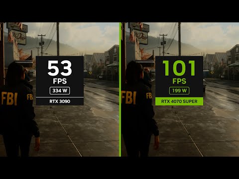 GeForce RTX 4070 SUPER vs RTX 3090 Gaming Performance and Power | Alan Wake 2