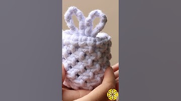 DIY🐰Cesto Coelho de Macramê!Tutorial no Canal!#macrame #pascoa #macrametutorial #macramecreation