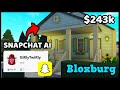 Building a BLOXBURG HOME with SNAPCHAT AI