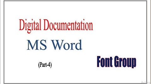 Font group | Home Tab | Digital documentation part -4 |#CBSE |#MS Word |#nursing