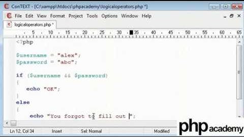 PHP logical operators tutorials in English | Lokesh