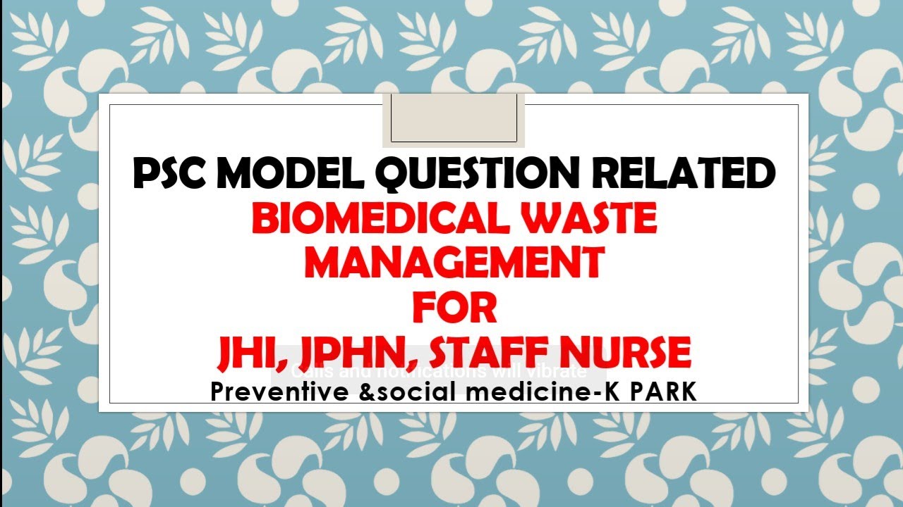 #psc#Biomedicalwastemanagement# PSC QUESTIONS RELATED HOSPITAL WASTE MANAGEMENT