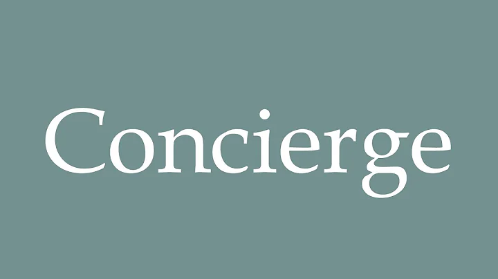 How to pronounce ''Concierge'' correctly in French