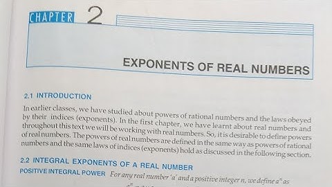 R D Sharma class 9 chapter-2 (Exponents of real numbers) concepts and examples