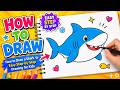 How to Draw a Shark 🦈 Easy Step-by-Step Drawing for Kids
