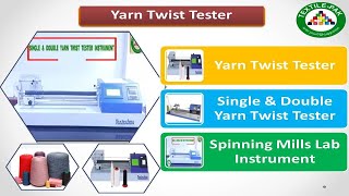 Spinning Lab Test| Single & Double Yarn Twist Tester| Yarn Twist Tester| Twist Tester| Textile Pak