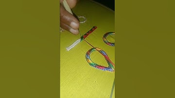 double colour embossed stitch | Aari work | Geethu Saran | shorts #