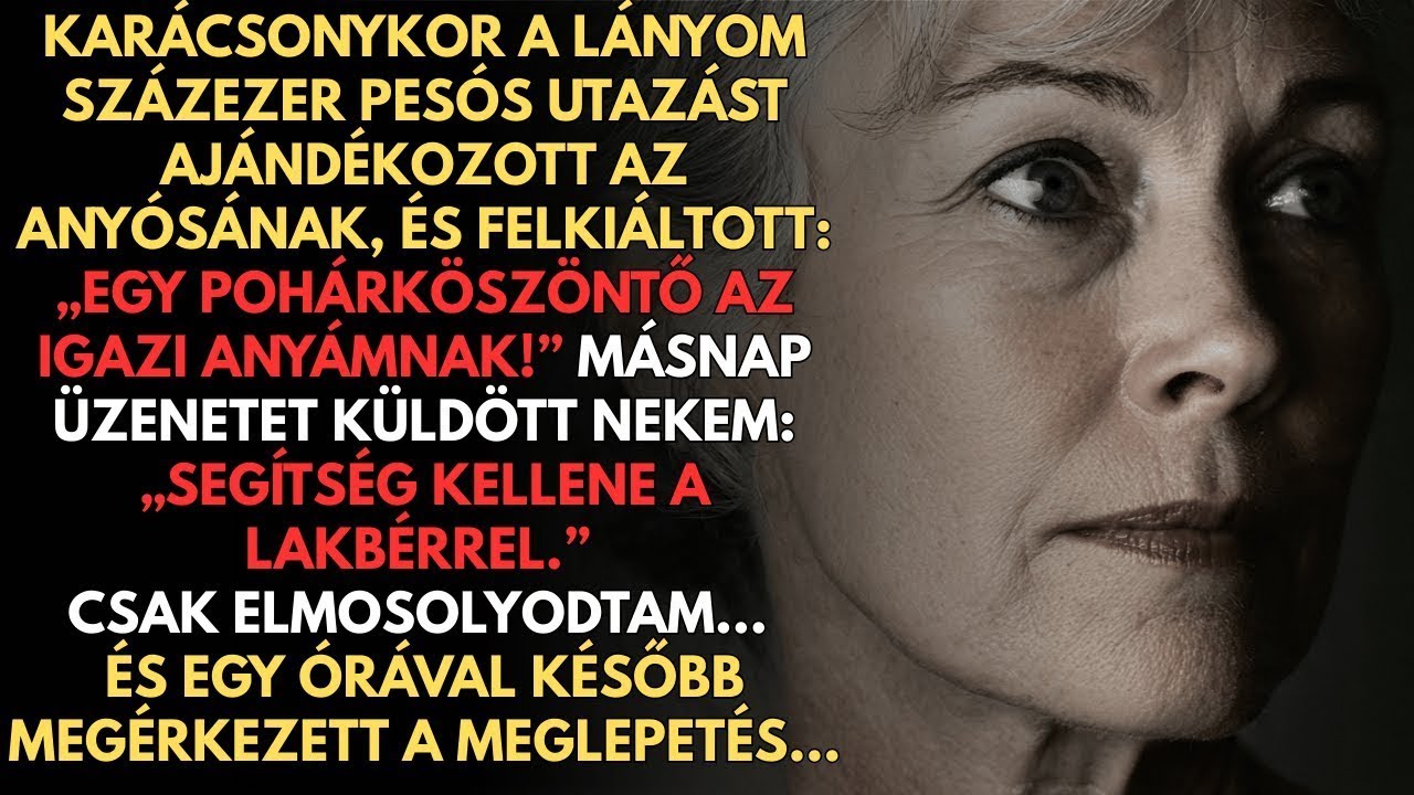 Karácsonykor a lányom százezer pesós utazást adott az anyósának, és koccintott„valódi anyjára”