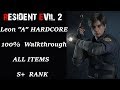 Resident Evil 2 Remake 100% Walkthrough Leon A Hardcore S+ Rank