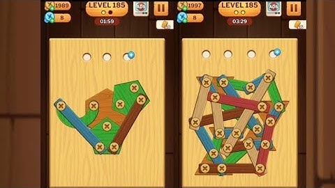 Screw Puzzle: Wood Nut & Bolt - Level 185