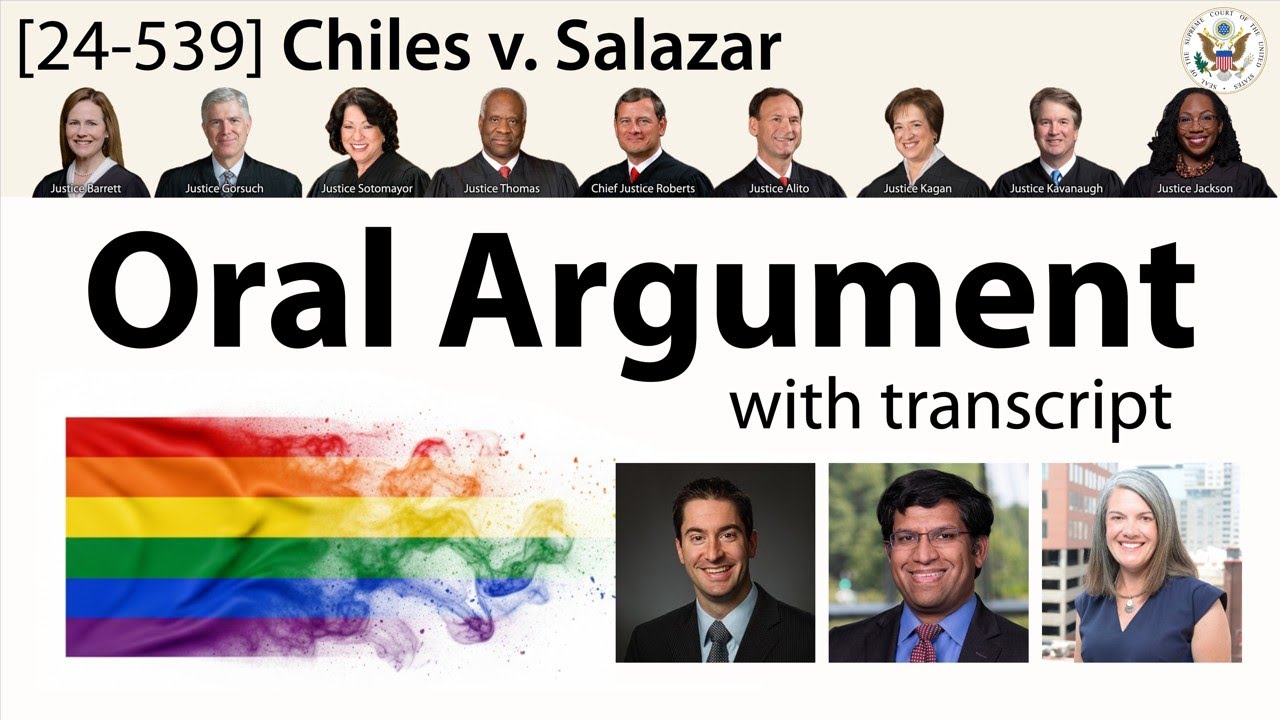 Oral Argument on conversion therapy: Chiles v. Salazar - YouTube