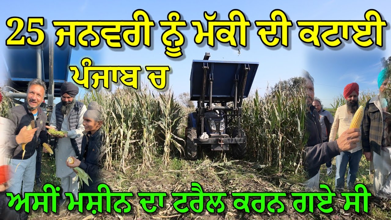 ਯਾਰ 25 ਜਨਵਰੀ ਨੂੰ ਬੰਦੇ ਮੱਕੀ ਵੱਢੀ ਜਾਂਦੇ ਆ,, ਅਸੀਂ ਤਾਂ ਮਸ਼ੀਨ ਦਾ ਟਰੈਲ ਕਰਨ ਗਏ ਸੀ 