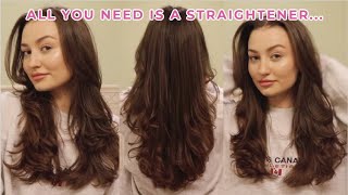 90s Blowout Hair Tutorial with a Straightener