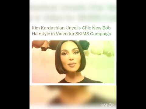 Kim Kardashian's Chic Bob Haircut Debut in SKIMS Video