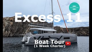 Excess 11 Sailing Catamaran Tour During One Week Charter. Nippy with a Huge Owner's Berth!