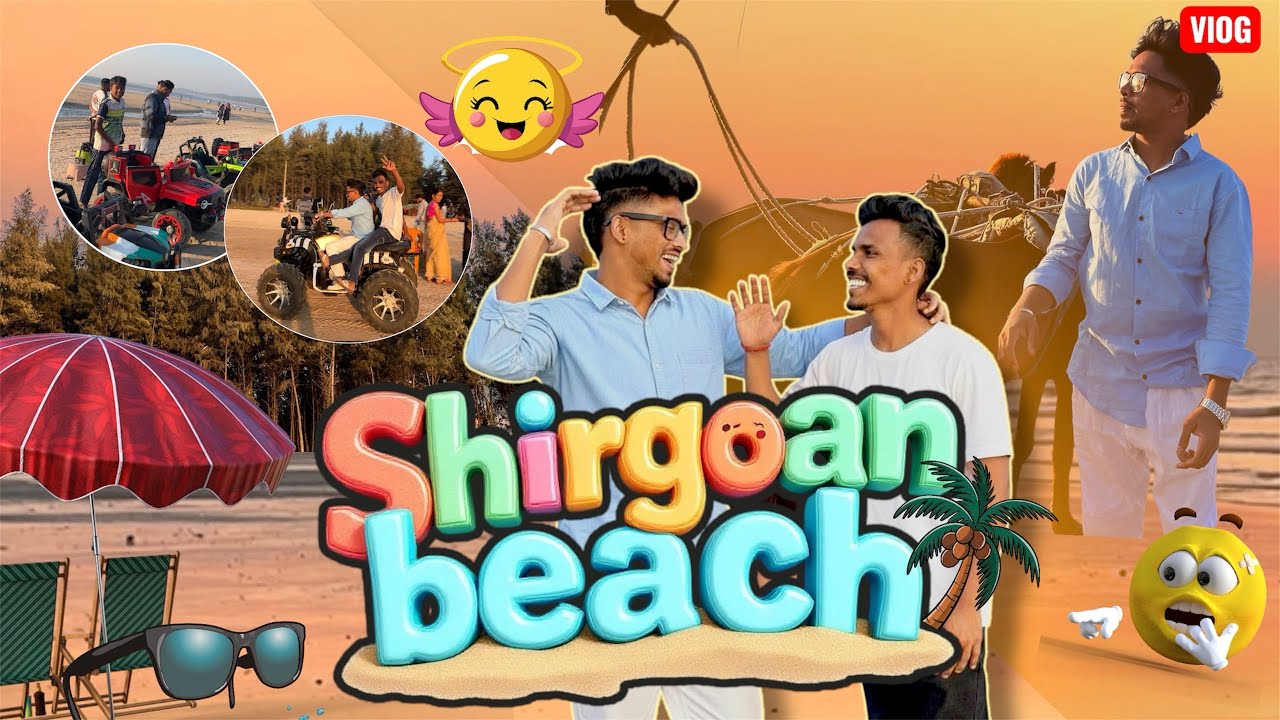 Shirgoan beach 🏖️ 🌊Palghar full marathi the beach full funny vlog 😅😂 #shirgaon #beach #funnyvlog 