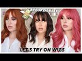 trying on affordable WIGS! 💇🏼‍♀️ i am honestly shocked lol