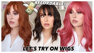 trying on affordable WIGS! 💇🏼‍♀️ i am honestly shocked lol