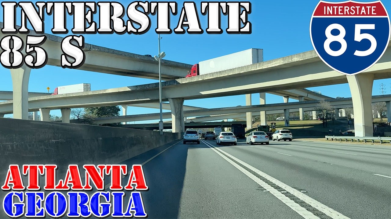 I-85 South - Atlanta - Georgia - 4K Highway Drive - 2026