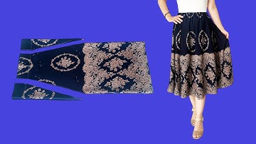 Stunning Skirt You Can Sew from Border Print Fabric