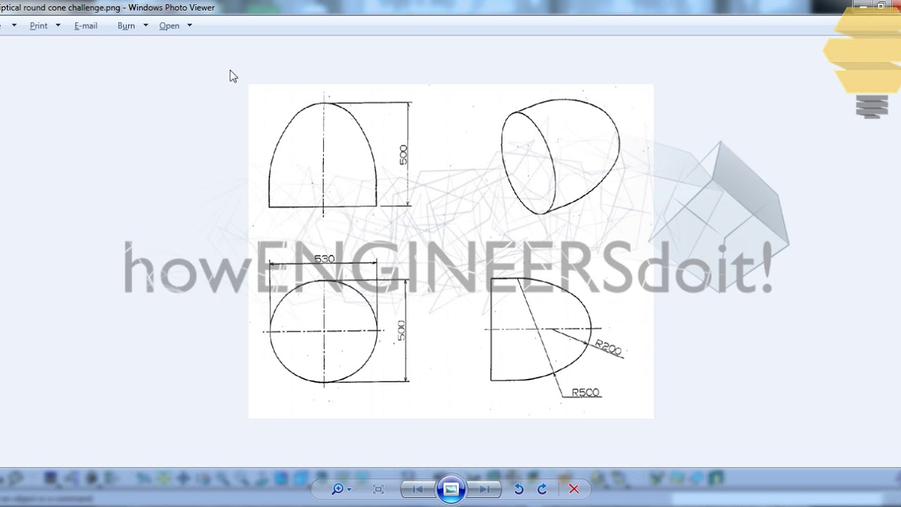 Catia Modeling ChallengeElliptical round cone 1 YouTube
